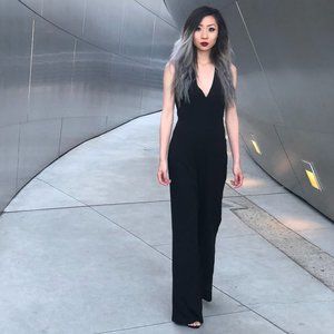 Criss Cross Back Wide Leg Jumpsuit, Small/ Medium